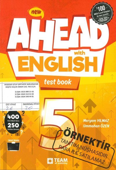 AHEAD ENGLISH TEST BOOK Fotokopi GO - Tüm Sınavlarda Daha İleriye