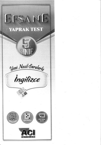 EFSANE YAPRAK TEST İNGİLİZCE Fotokopi GO - Tüm Sınavlarda Daha İleriye