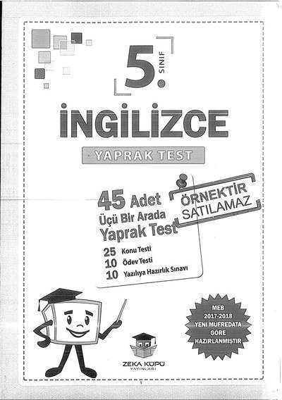 İNGİLİZCE YAPRAK TEST Fotokopi GO - Tüm Sınavlarda Daha İleriye