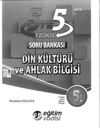 DİN KÜLTÜRÜ VE AHLAK BİLGİSİ SORU BANKASI Fotokopi GO - Tüm Sınavlarda Daha İleriye