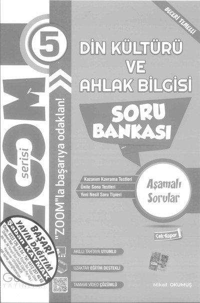 DİN KÜLTÜRÜ VE AHLAK BİLGİSİ SORU BANKASI Fotokopi GO - Tüm Sınavlarda Daha İleriye