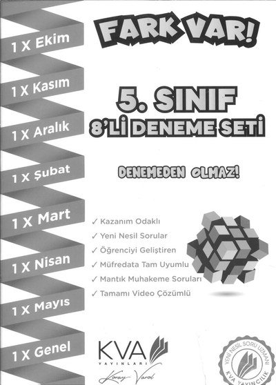 FARK VAR 8'Lİ DENEME SETİ Fotokopi GO - Tüm Sınavlarda Daha İleriye
