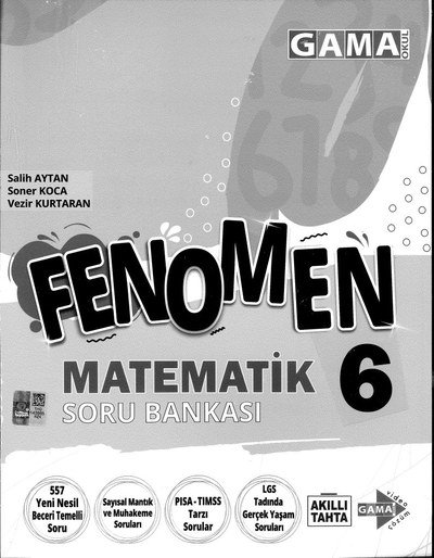 FENOMEN MATEMATİK SORU BANKASI Fotokopi GO - Tüm Sınavlarda Daha İleriye