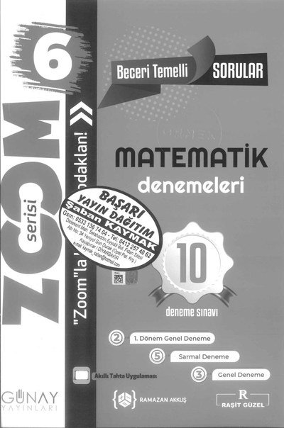 ZOOM SERİSİ MATEMATİK DENEMELERİ Fotokopi GO - Tüm Sınavlarda Daha İleriye