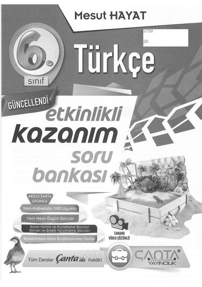 TÜRKÇE ETKİNLİKLİ KAZANIM SORU BANKASI Fotokopi GO - Tüm Sınavlarda Daha İleriye