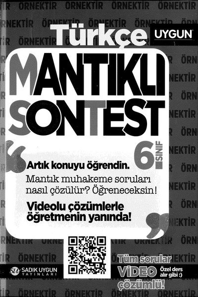 TÜRKÇE MANTIKLI SONTEST Fotokopi GO - Tüm Sınavlarda Daha İleriye