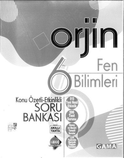 ORJİN FEN BİLİMLERİ SORU BANKASI Fotokopi GO - Tüm Sınavlarda Daha İleriye