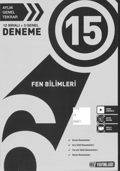 FEN BİLİMLERİ 15 DENEME Fotokopi GO - Tüm Sınavlarda Daha İleriye