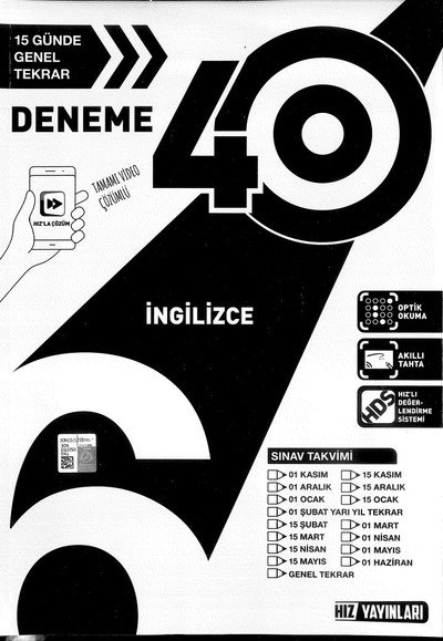 40 DENEME İNGİLİZCE Fotokopi GO - Tüm Sınavlarda Daha İleriye