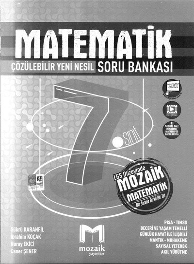 MATEMATİK ÇÖZÜLEBİLİR YENİ NESİL SORU BANKASI Fotokopi GO - Tüm Sınavlarda Daha İleriye