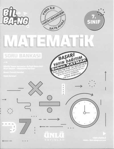 MATEMATİK BİL BA-NG SORU BANKASI Fotokopi GO - Tüm Sınavlarda Daha İleriye