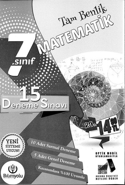 TAM BENLİK MATEMATİK 15 DENEME SINAVI Fotokopi GO - Tüm Sınavlarda Daha İleriye