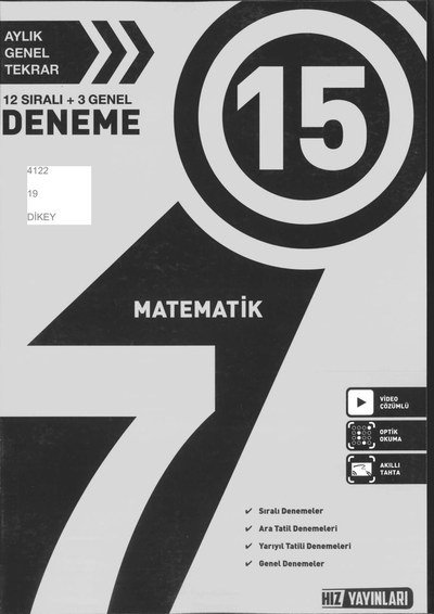 15 DENEME MATEMATİK Fotokopi GO - Tüm Sınavlarda Daha İleriye