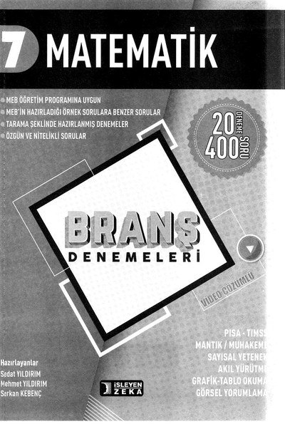 MATEMATİK BRANŞ DENEMELERİ Fotokopi GO - Tüm Sınavlarda Daha İleriye