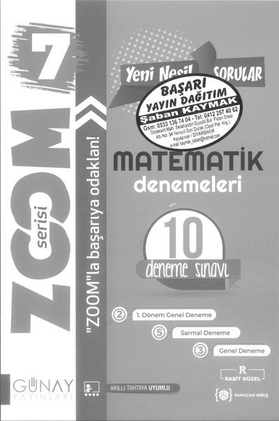 MATEMATİK DENEMELERİ 10 DENEME SINAVI Fotokopi GO - Tüm Sınavlarda Daha İleriye