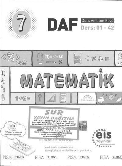 MATEMATİK DAF Fotokopi GO - Tüm Sınavlarda Daha İleriye
