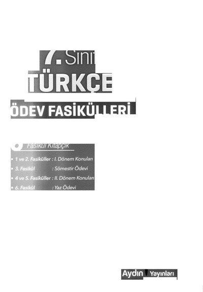 TÜRKÇE ÖDEV FASİKÜLLERİ Fotokopi GO - Tüm Sınavlarda Daha İleriye
