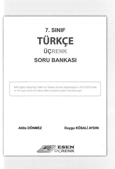 TÜRKÇE ÜÇRENK SORU BANKASI Fotokopi GO - Tüm Sınavlarda Daha İleriye