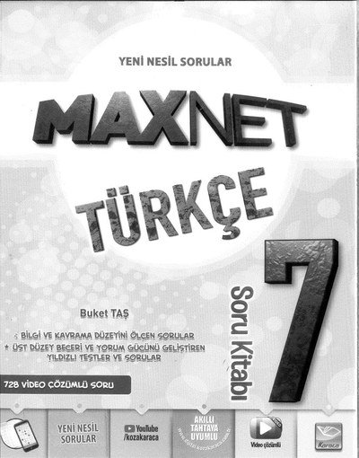 MAXNET TÜRKÇE SORU KİTABI Fotokopi GO - Tüm Sınavlarda Daha İleriye