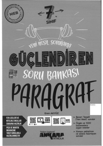 GÜÇLENDİREN SORU BANKASI PARAGRAF Fotokopi GO - Tüm Sınavlarda Daha İleriye
