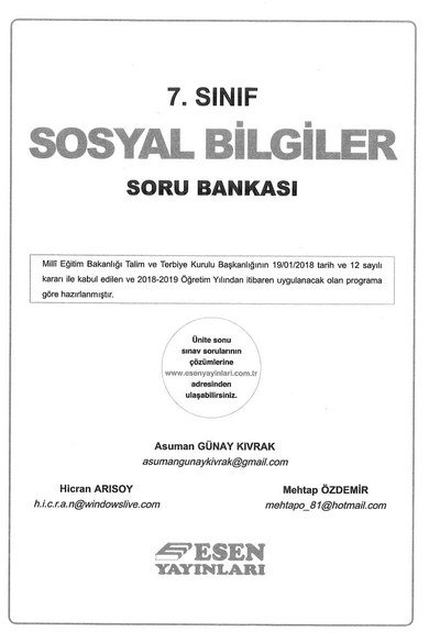 SOSYAL BİLGİLER SORU BANKASI Fotokopi GO - Tüm Sınavlarda Daha İleriye