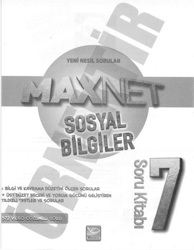 MAXNET SOSYAL BİLGİLER SORU KİTABI Fotokopi GO - Tüm Sınavlarda Daha İleriye