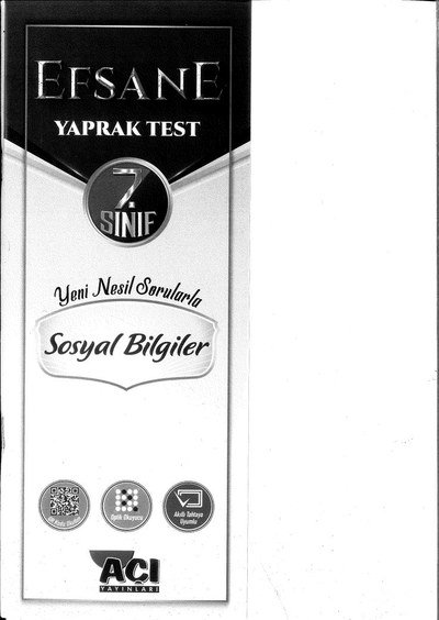 EFSANE SOSYAL BİLGİLER YAPRAK TEST Fotokopi GO - Tüm Sınavlarda Daha İleriye