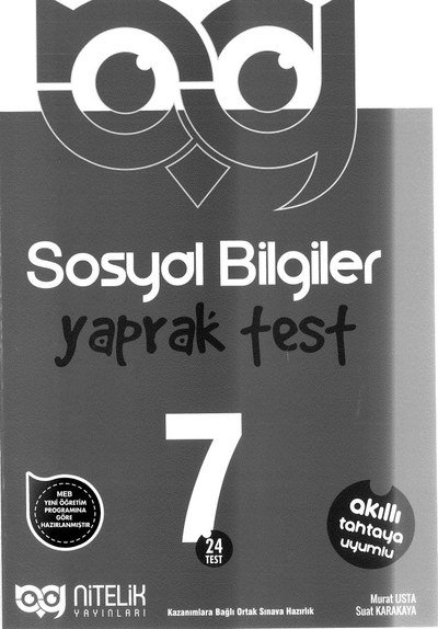 SOSYAL BİLGİLER YAPRAK TEST 24 TEST Fotokopi GO - Tüm Sınavlarda Daha İleriye