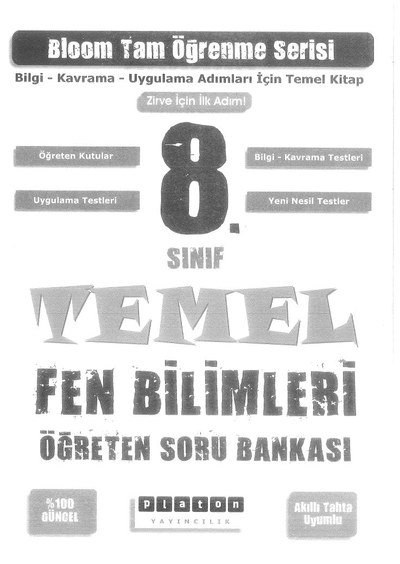 BLOOM TAM ÖĞRENME SERİSİ TEMEL FEN BİLİMLERİ SORU BANKASI Fotokopi GO - Tüm Sınavlarda Daha İleriye