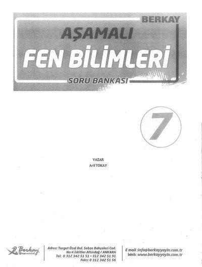 AŞAMALI FEN BİLİMLERİ SORU BANKASI Fotokopi GO - Tüm Sınavlarda Daha İleriye