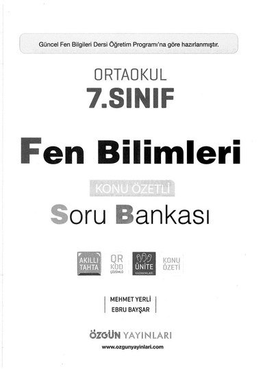 FEN BİLİMLERİ KONU ÖZETLİ SORU BANKASI Fotokopi GO - Tüm Sınavlarda Daha İleriye
