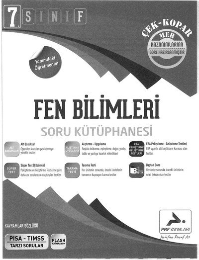 FEN BİLİMLERİ SORU KÜTÜPHANESİ Fotokopi GO - Tüm Sınavlarda Daha İleriye