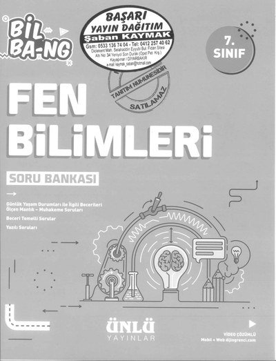 FEN BİLİMLERİ SORU BANKASI Fotokopi GO - Tüm Sınavlarda Daha İleriye