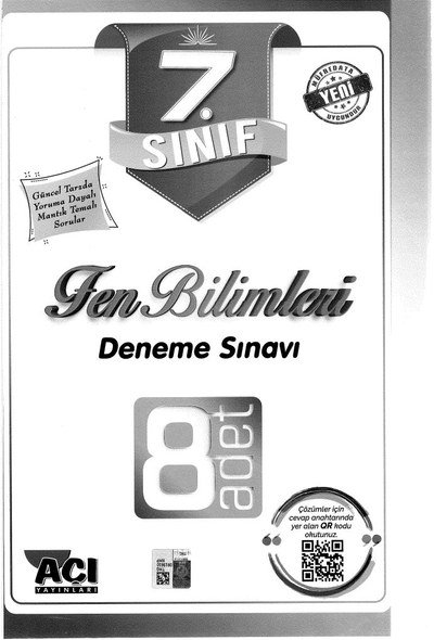 FEN BİLİMLERİ DENEME SINAVI 8 ADET Fotokopi GO - Tüm Sınavlarda Daha İleriye