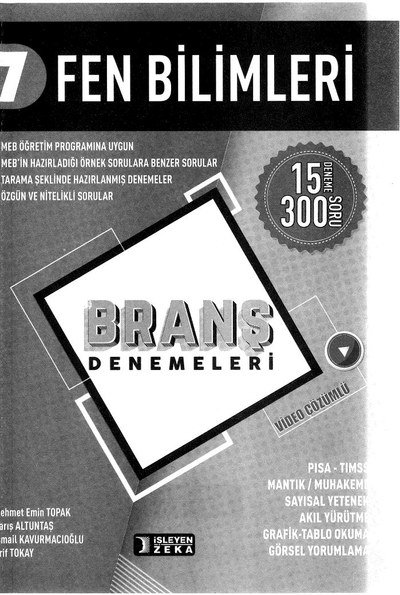 FEN BİLİMLERİ BRANŞ DENEMELERİ Fotokopi GO - Tüm Sınavlarda Daha İleriye