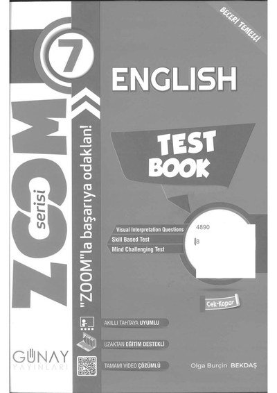 ENGLISH TEST BOOK ZOOM SERİSİ Fotokopi GO - Tüm Sınavlarda Daha İleriye