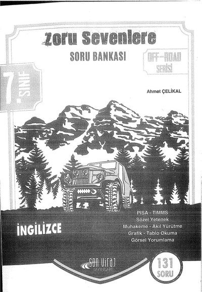 ZORU SEVENLERE SORU BANKASI İNGİLİZCE Fotokopi GO - Tüm Sınavlarda Daha İleriye