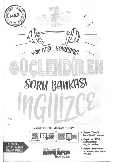 GÜÇLENDİREN SORU BANKASI İNGİLİZCE Fotokopi GO - Tüm Sınavlarda Daha İleriye