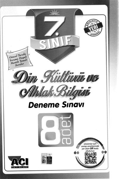 DİN KÜLTÜRÜ VE AHLAK BİLGİSİ DENEME SINAVI 8 ADET Fotokopi GO - Tüm Sınavlarda Daha İleriye