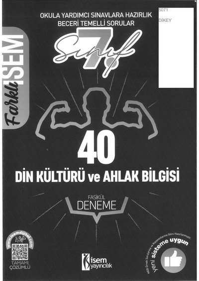 DİN KÜLTÜRÜ VE AHLAK BİLGİSİ FASİKÜL DENEME Fotokopi GO - Tüm Sınavlarda Daha İleriye