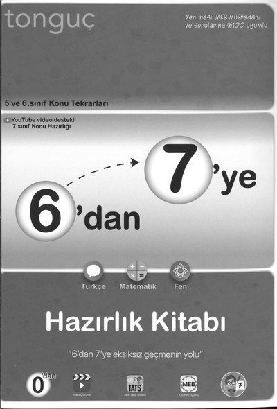 6'DAN 7'YE HAZIRLIK KİTABI Fotokopi GO - Tüm Sınavlarda Daha İleriye