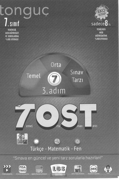 TEMEL ORTA SINAV TARZI 3. ADIM TOST Fotokopi GO - Tüm Sınavlarda Daha İleriye