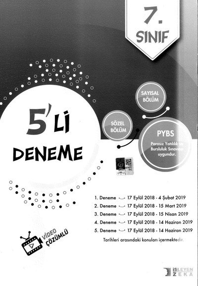 5'Lİ DENEME PYBS Fotokopi GO - Tüm Sınavlarda Daha İleriye
