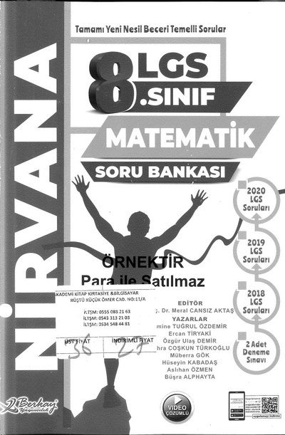 LGS MATEMATİK SORU BANKASI Fotokopi GO - Tüm Sınavlarda Daha İleriye