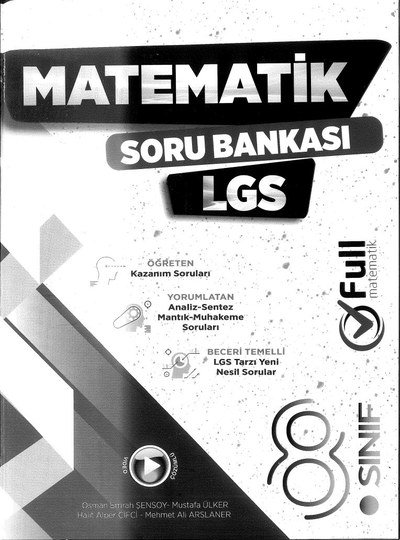 MATEMATİK SORU BANKASI LGS Fotokopi GO - Tüm Sınavlarda Daha İleriye
