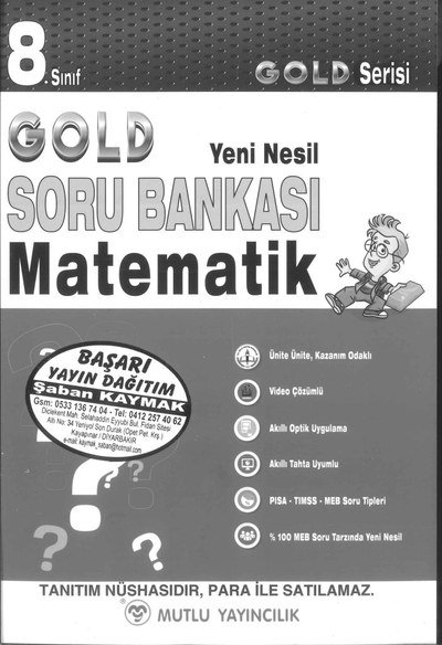 GOLD SORU BANKASI MATEMATİK Fotokopi GO - Tüm Sınavlarda Daha İleriye
