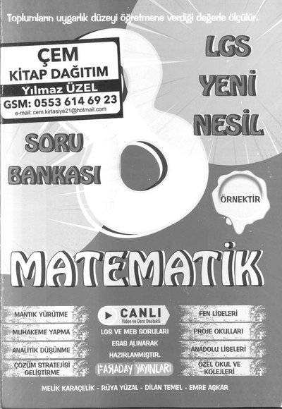 MATEMATİK SORU BANKASI LGS YENİ NESİL Fotokopi GO - Tüm Sınavlarda Daha İleriye