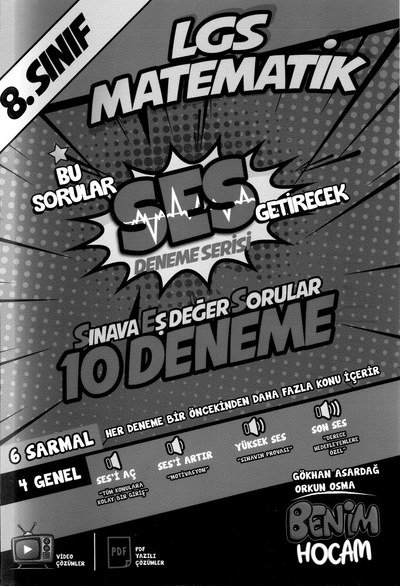 LGS MATEMATİK SES DENEME SERİSİ 10 DENEME Fotokopi GO - Tüm Sınavlarda Daha İleriye