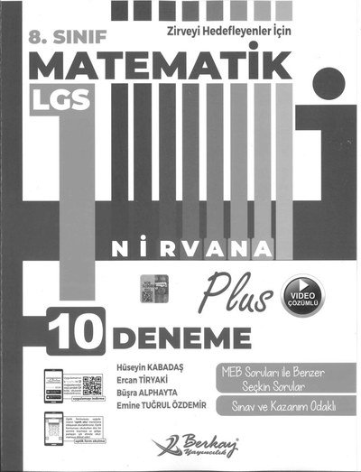 MATEMATİK LGS NİRVANA 10 DENEME Fotokopi GO - Tüm Sınavlarda Daha İleriye
