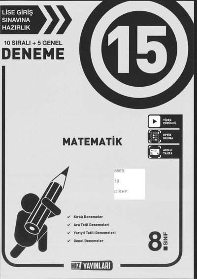 MATEMATİK 15 DENEME Fotokopi GO - Tüm Sınavlarda Daha İleriye